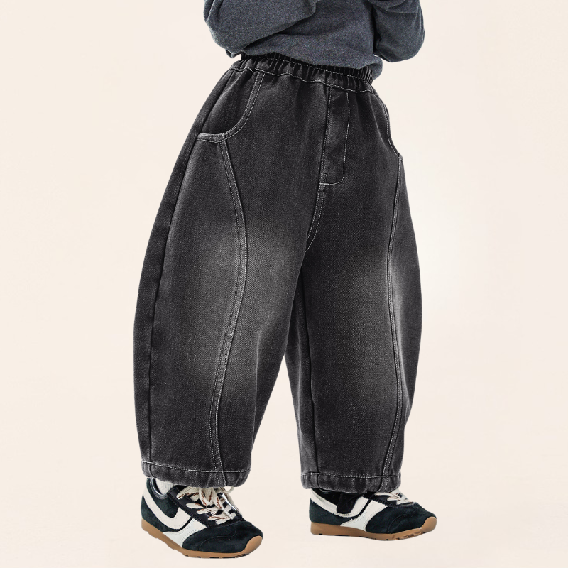 ヴィンテージ加工裏ボアデニムパンツ