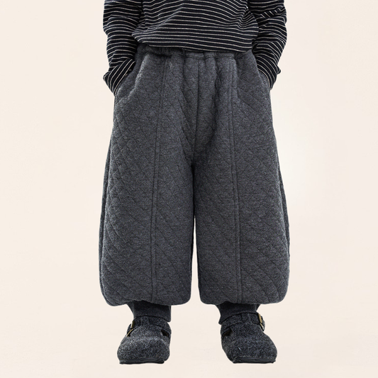 ダイヤモンドキルト裾ゴムパンツ