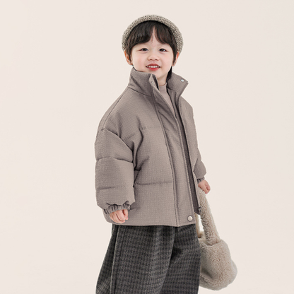 テクスチャード中綿ジャケット