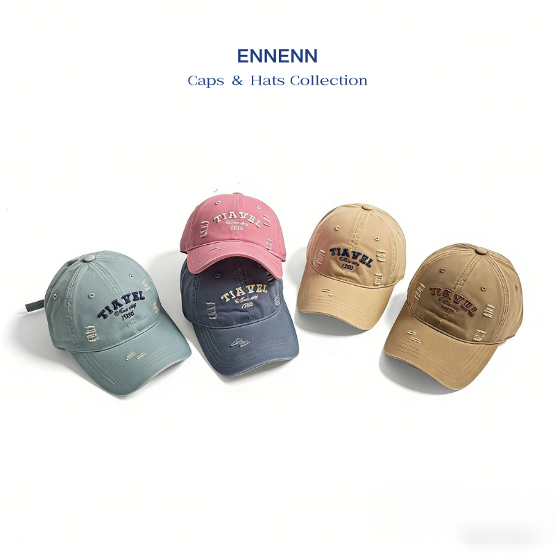 ダメージ加工3D刺繍キャップ
