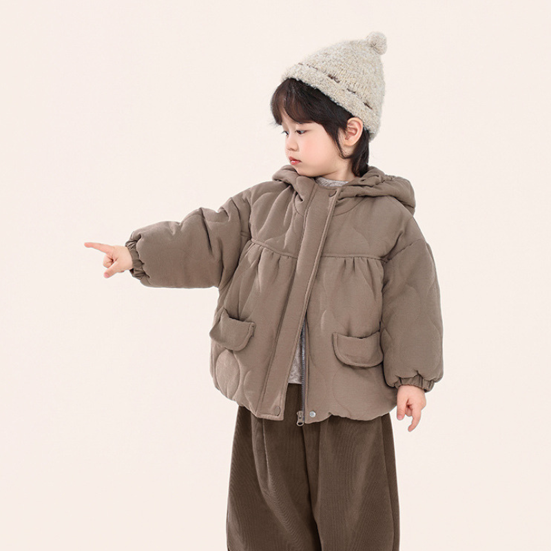 クマ耳中綿コート