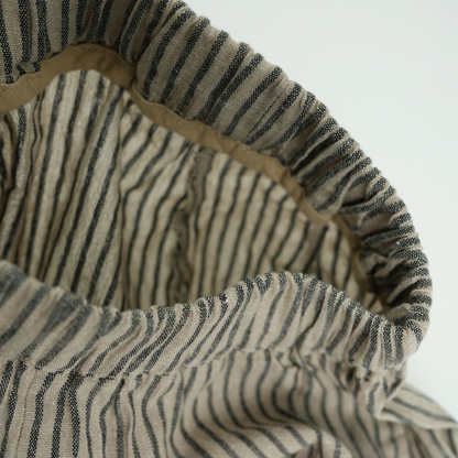 ストライプ七分丈ハーレムパンツ