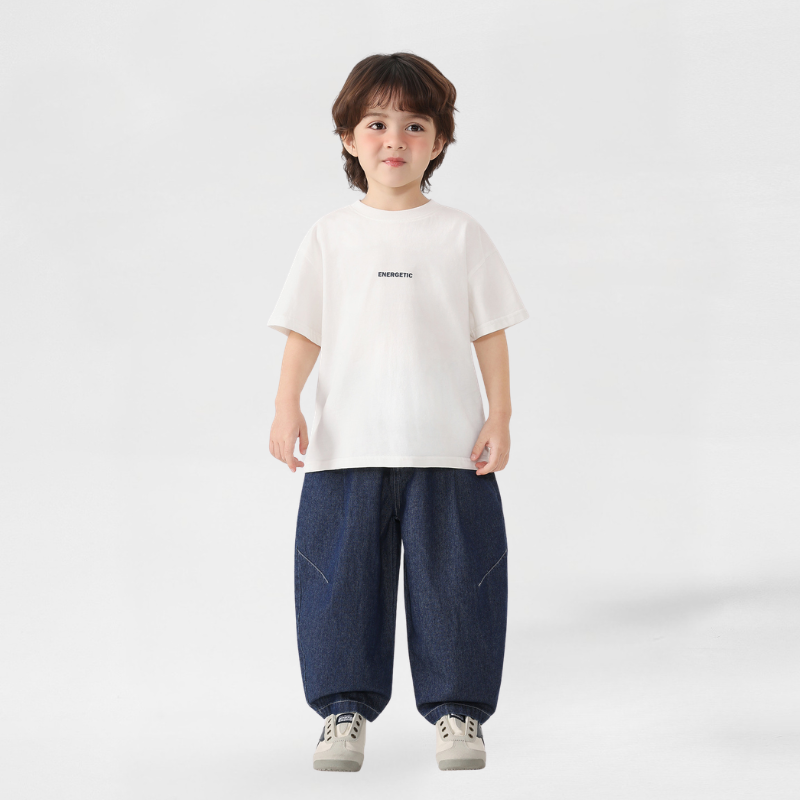 薄手デニムロングパンツ