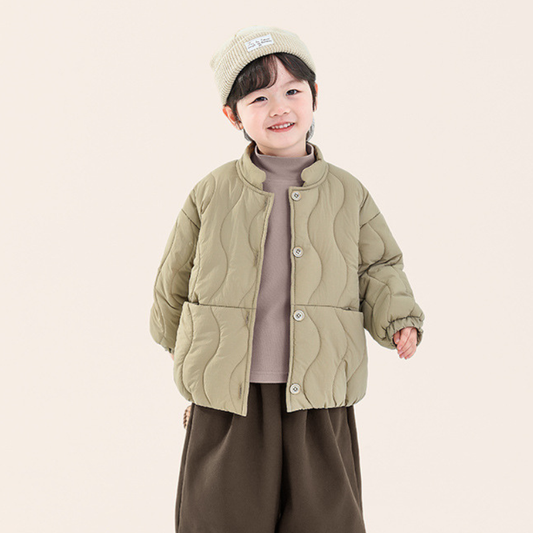 ウェーブキルト中綿ジャケット