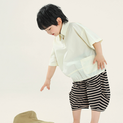 襟付き半袖シャツ