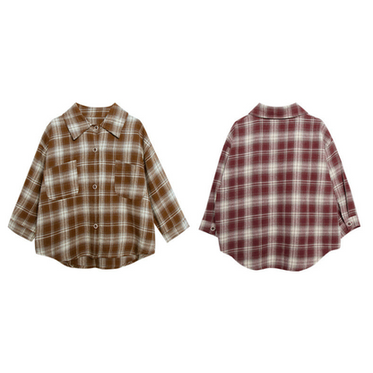 クラシカル白線チェックシャツ