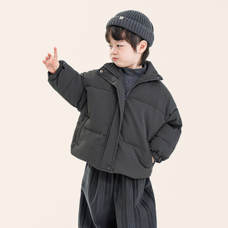 テクスチャード中綿ジャケット