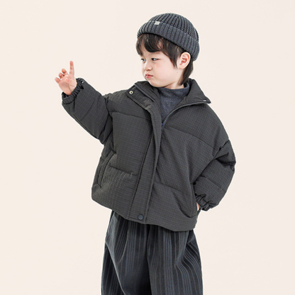 テクスチャード中綿ジャケット