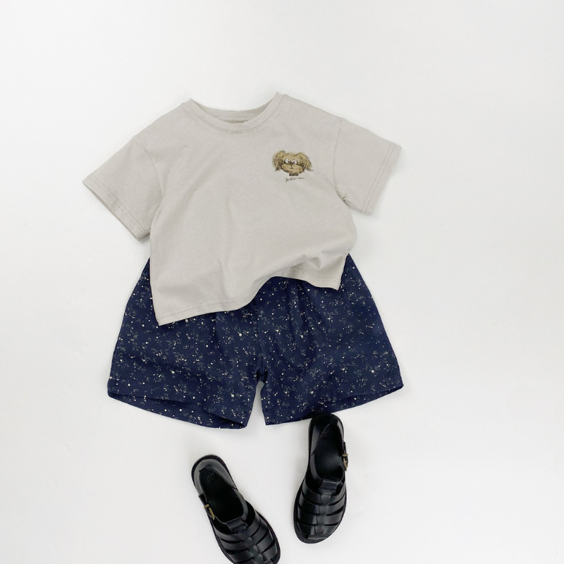 小花柄ハーフパンツ