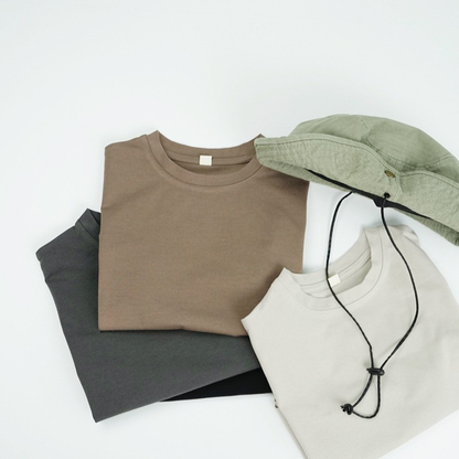 裾デザイン半袖Tシャツ