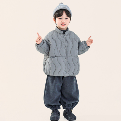 ウェーブキルト中綿ジャケット