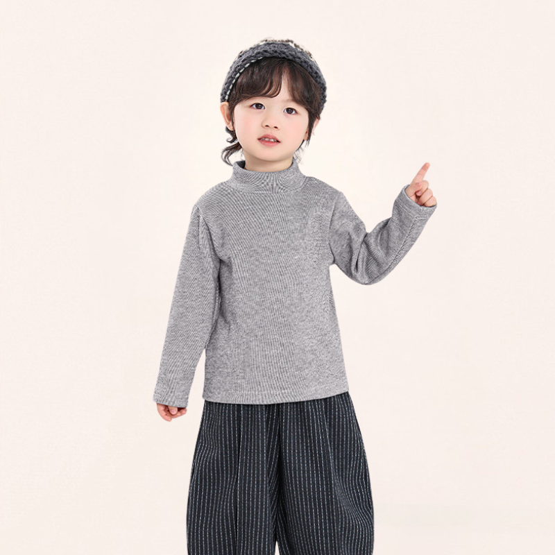 かすか縦ストライプ裏ボアインナー