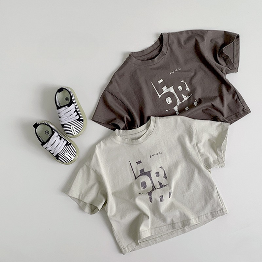 ユニークプリント半袖Tシャツ