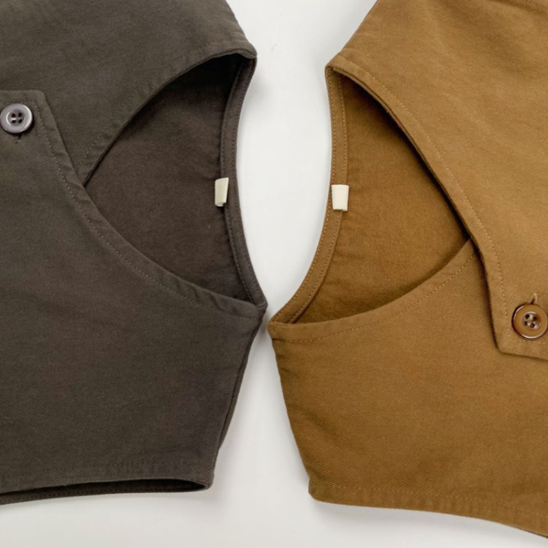 アシンメトリー純綿ベスト