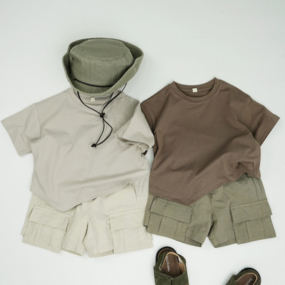 裾デザイン半袖Tシャツ