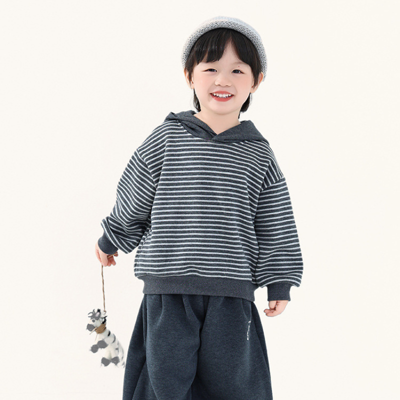 細ボーダーフーディー