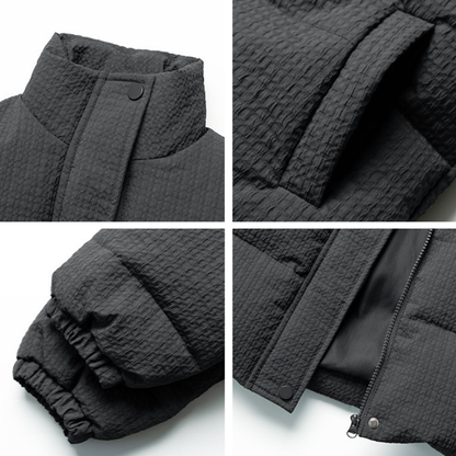 テクスチャード中綿ジャケット