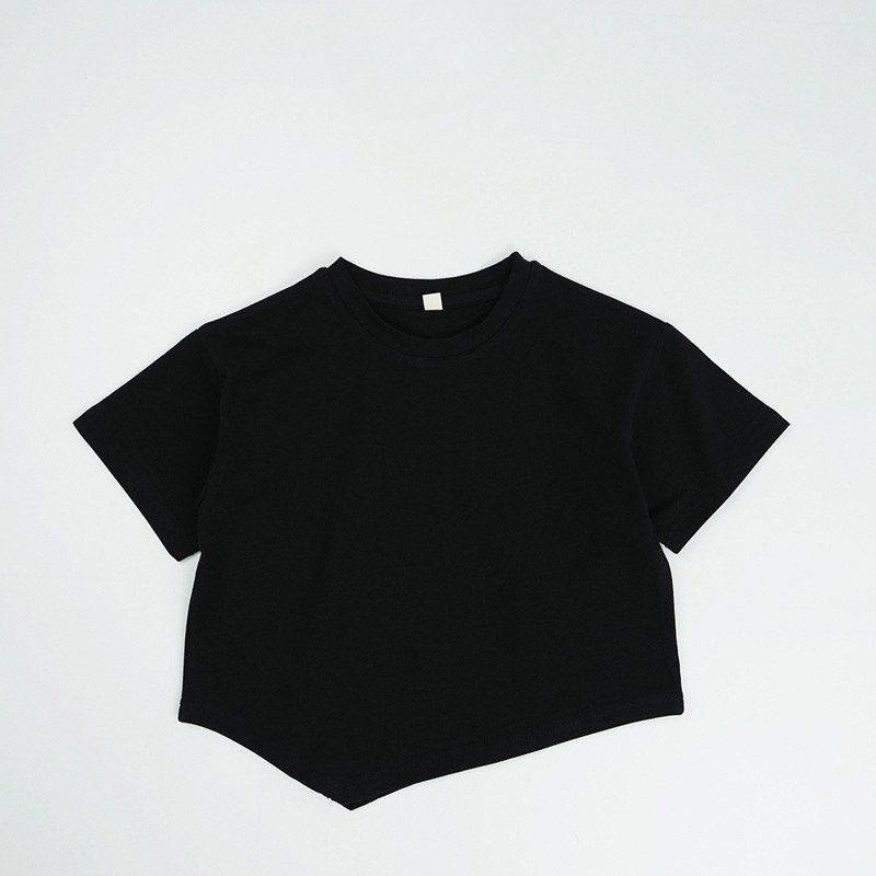裾デザイン半袖Tシャツ