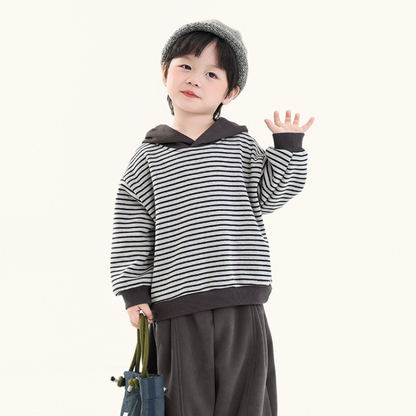 細ボーダーフーディー