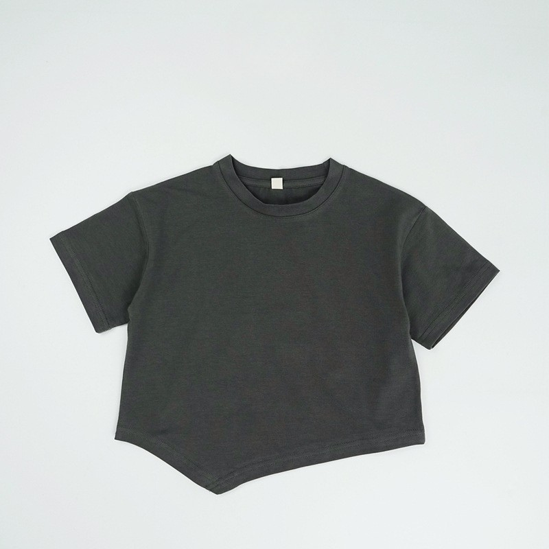 裾デザイン半袖Tシャツ