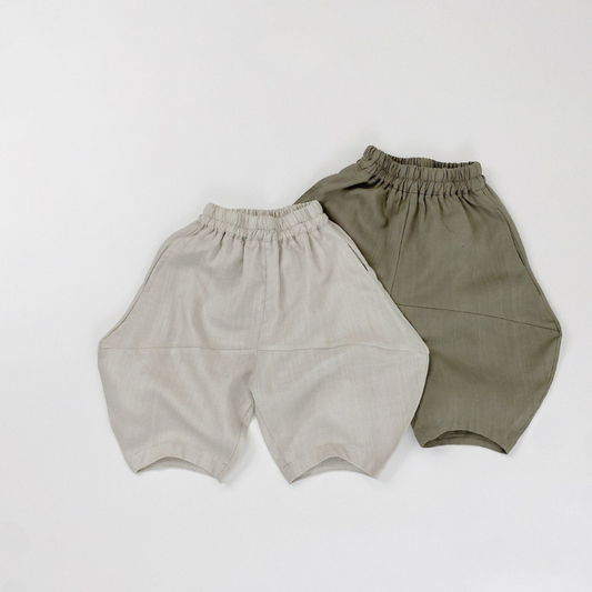 リヨセル素材七分パンツ