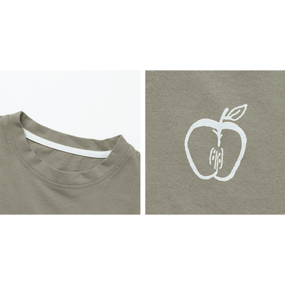 りんごプリントTシャツ