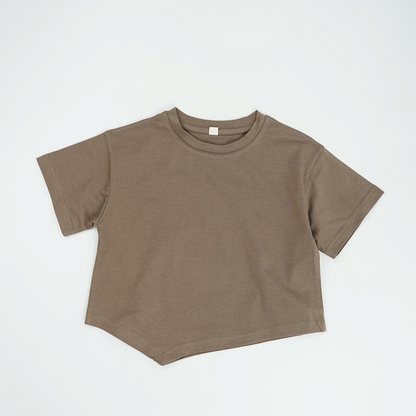 裾デザイン半袖Tシャツ