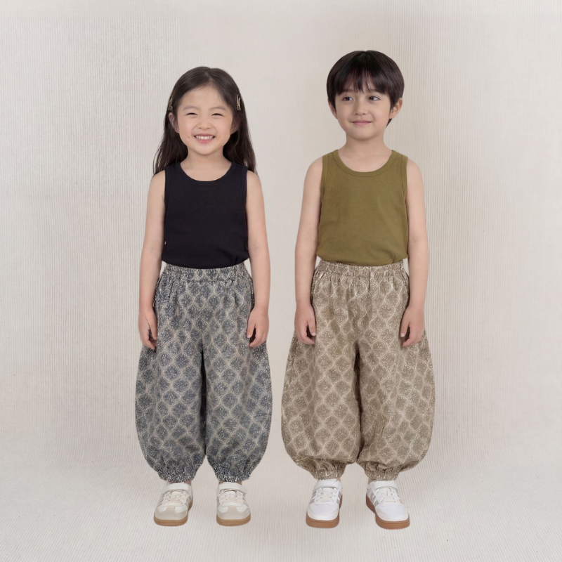 ヴィンテージ柄バルーンパンツ