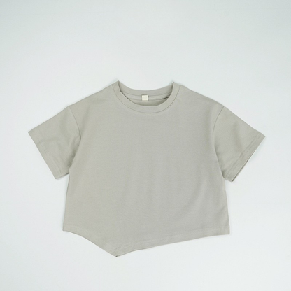 裾デザイン半袖Tシャツ