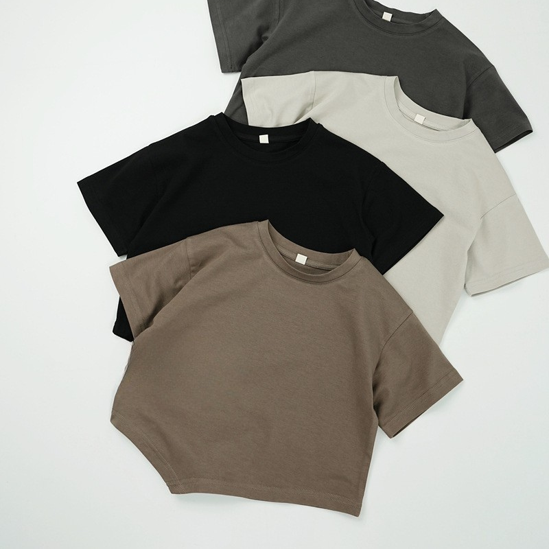 裾デザイン半袖Tシャツ