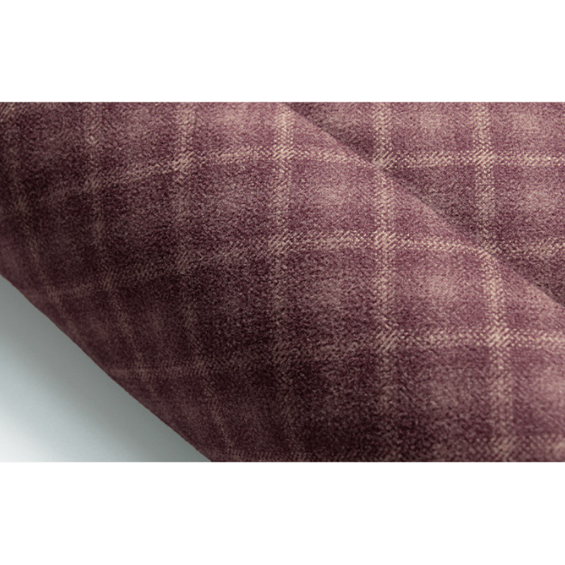 赤チェック中綿コート