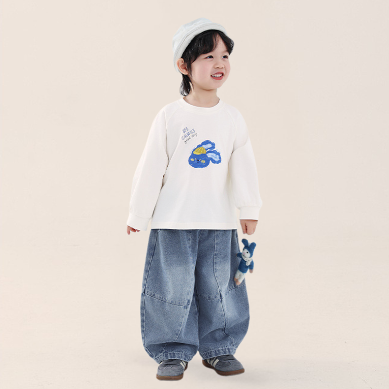 パッチワークデニムパンツ