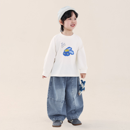 パッチワークデニムパンツ