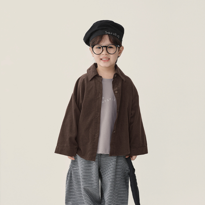 純綿コーデュロイシャツ