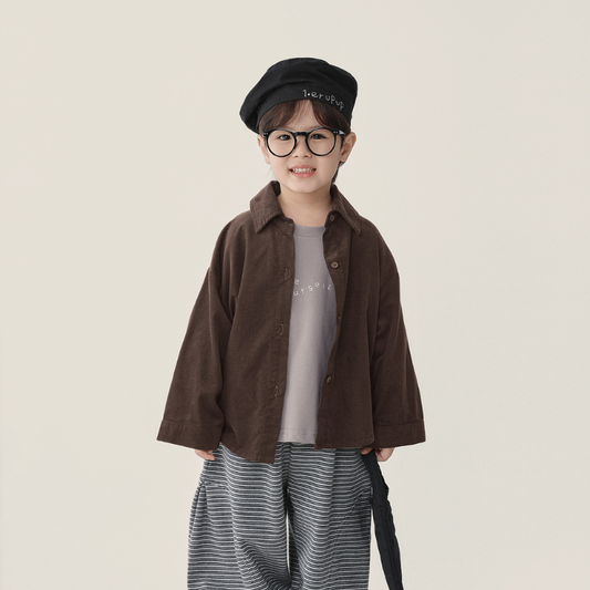 純綿コーデュロイシャツ