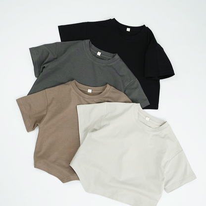 裾デザイン半袖Tシャツ