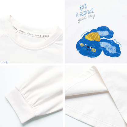 うさぎ純綿長Tシャツ