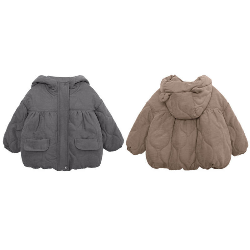 クマ耳中綿コート