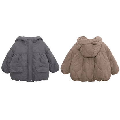 クマ耳中綿コート