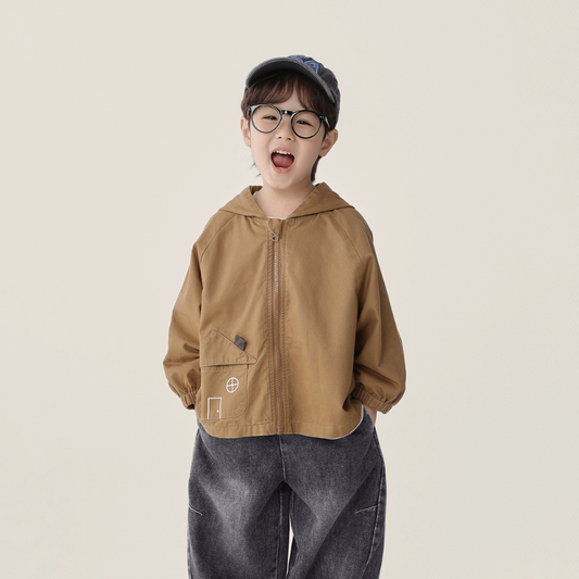 ハウスポケットフード付きジップアップ