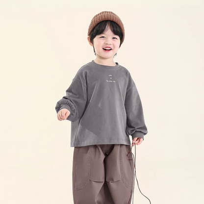 英文プリントクルーネックTシャツ