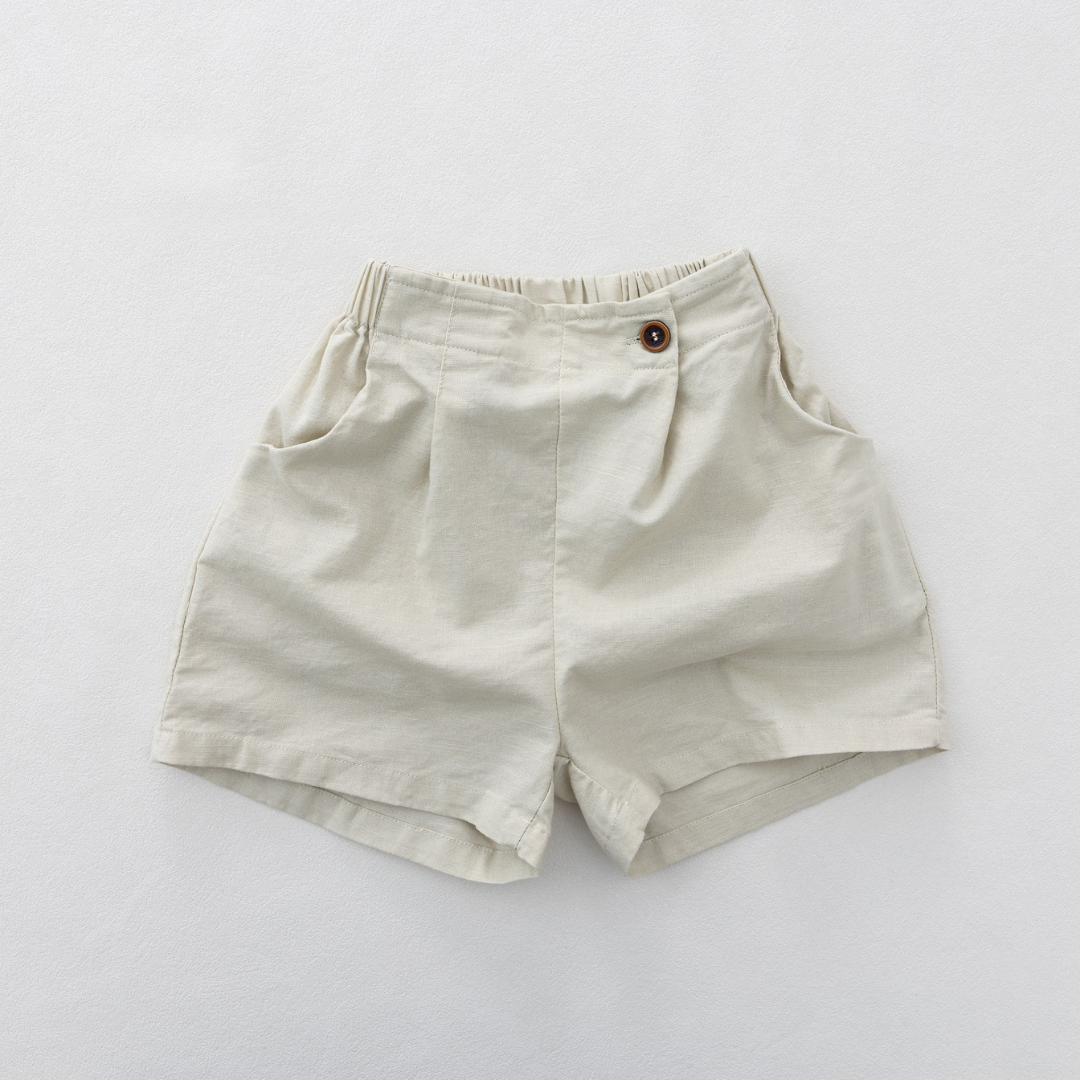 アシンメトリーボタンハーフパンツ