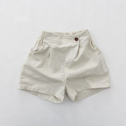 アシンメトリーボタンハーフパンツ