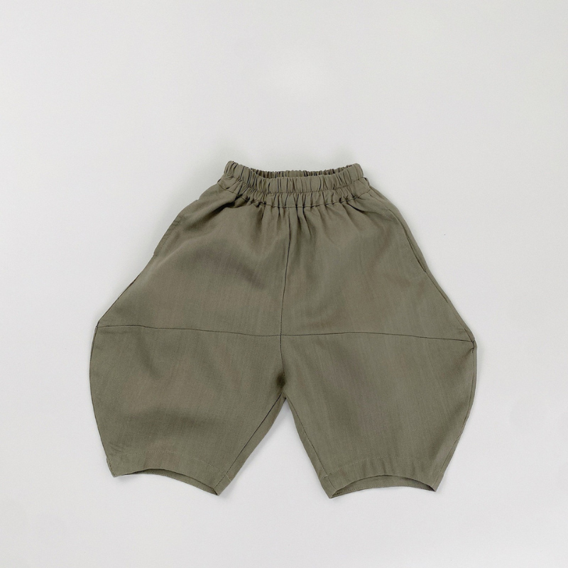 リヨセル素材七分パンツ