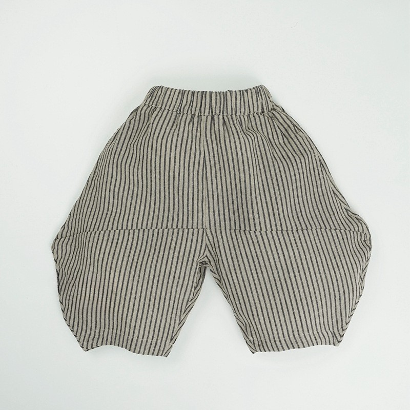 ストライプ七分丈ハーレムパンツ
