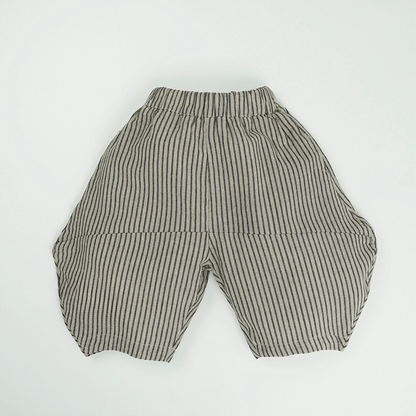 ストライプ七分丈ハーレムパンツ
