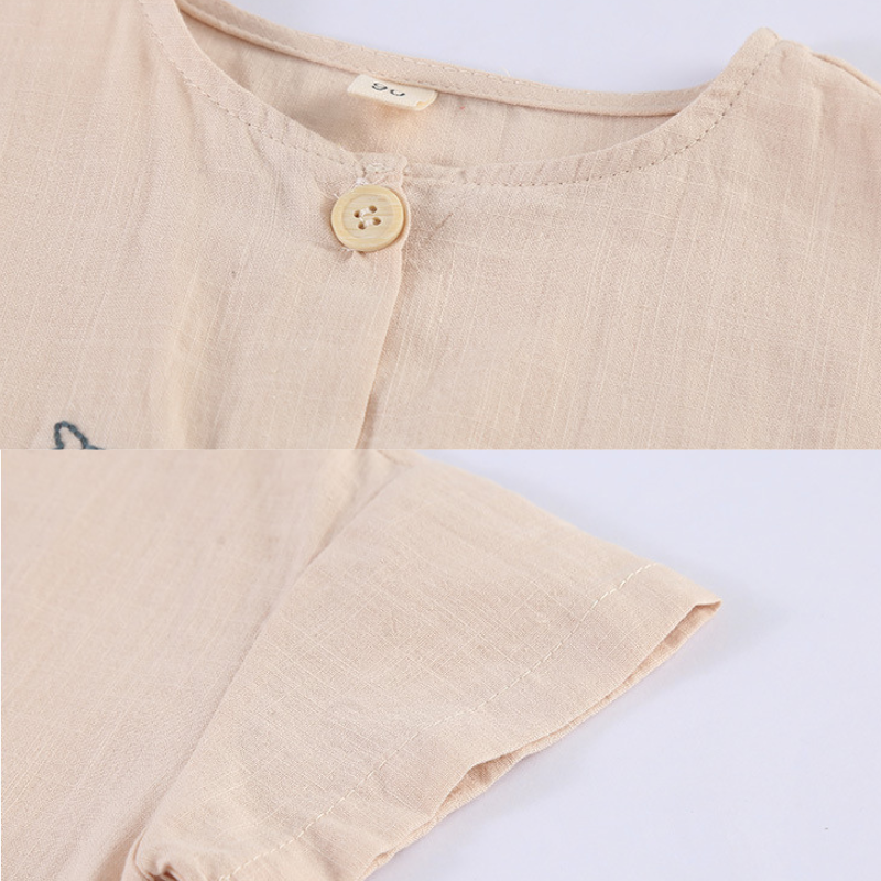 刺繍コットンシャツセット＆ワンピース