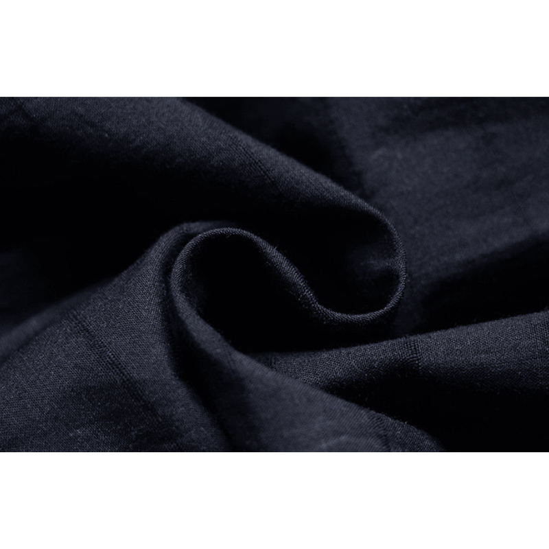 控えめボーダーコットン七分丈パンツ