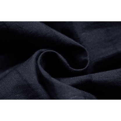 控えめボーダーコットン七分丈パンツ