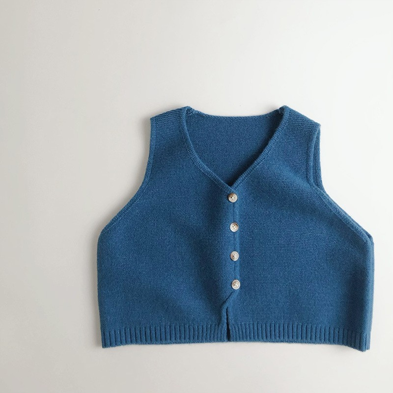 前スリットVネックニットベスト